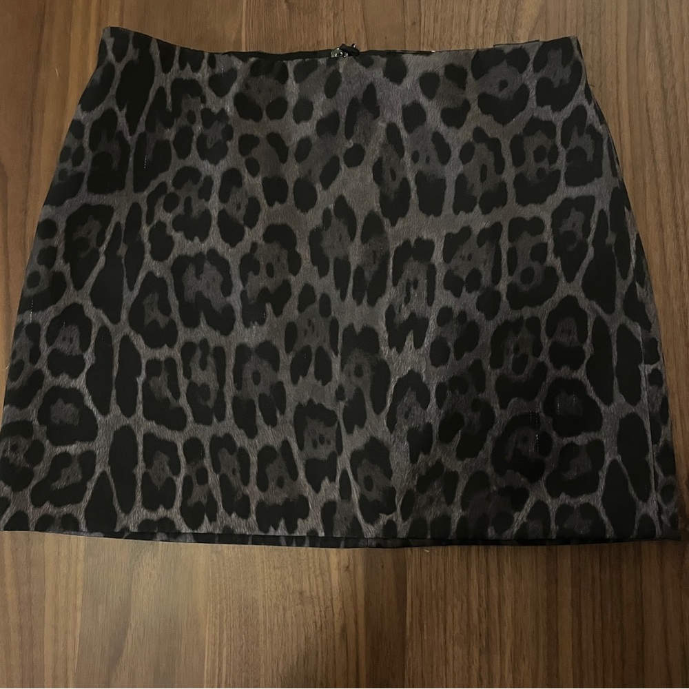 Animal print mini skirt